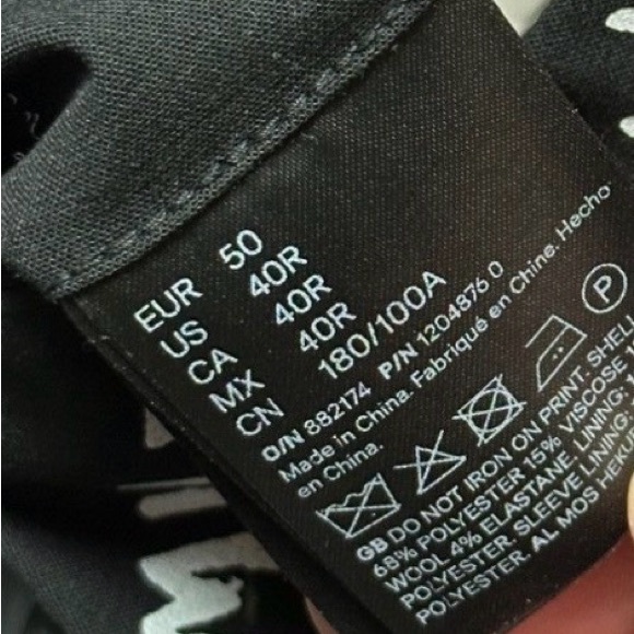 Jean-Michel Basquiat x H&M Avant Garde Mens Black Blazer With Graphic Text 40R - Picture 3 of 7